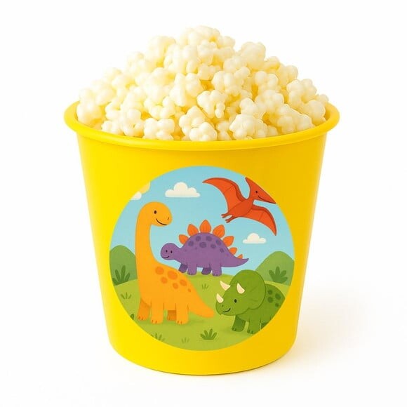 Balde de Pipoca Personalizado Infantil Dinossauros