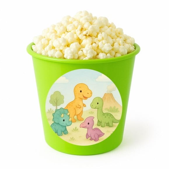 Balde de Pipoca Personalizado Infantil Dinossauros Baby