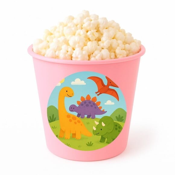 Balde de Pipoca Personalizado Infantil Dinossauros