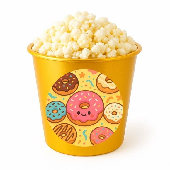 Balde de Pipoca Personalizado Infantil Donuts