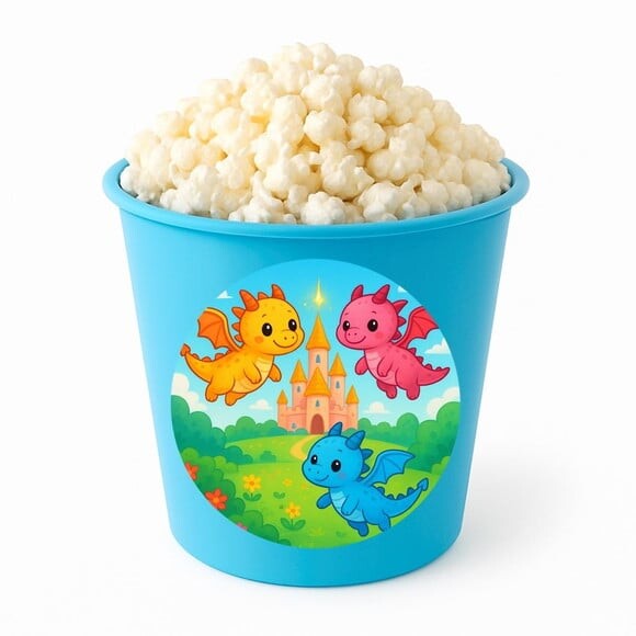 Balde de Pipoca Personalizado Infantil Dragões