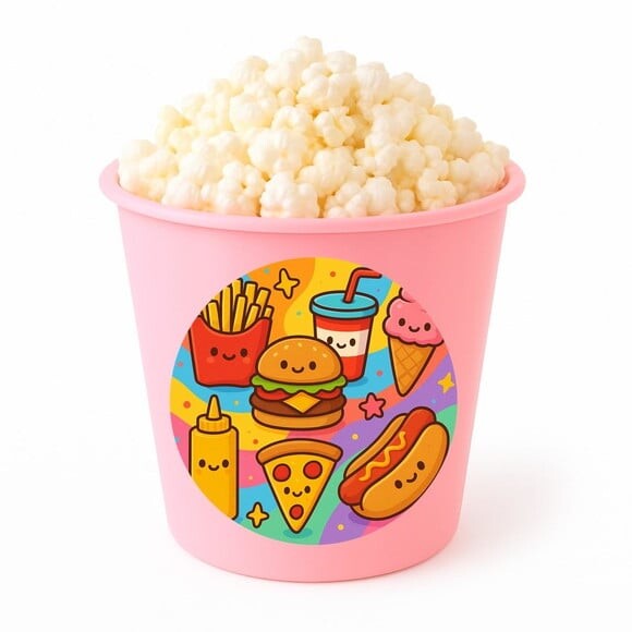 Balde de Pipoca Personalizado Infantil Fast Food