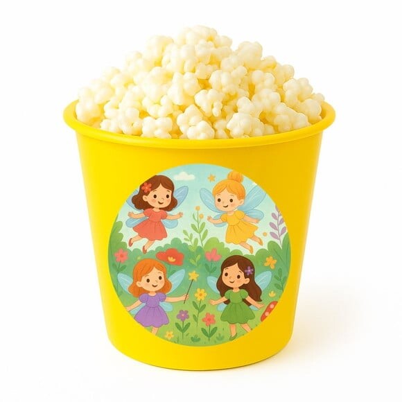 Balde de Pipoca Personalizado Infantil Fadas