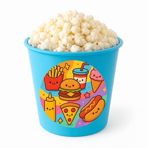 Balde de Pipoca Personalizado Infantil Fast Food