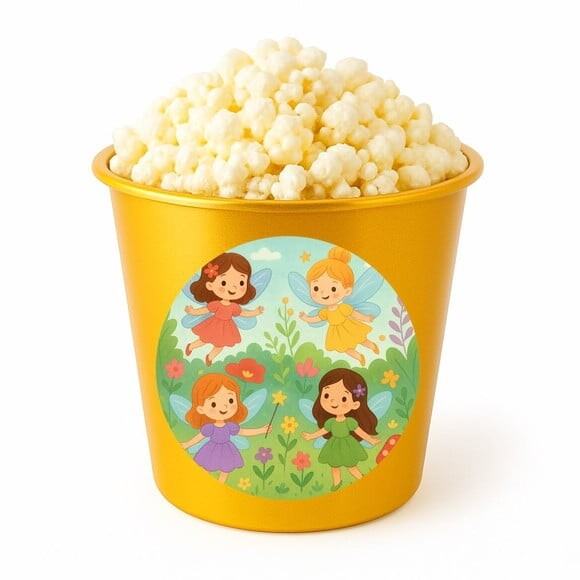 Balde de Pipoca Personalizado Infantil Fadas