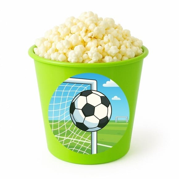 Balde de Pipoca Personalizado Infantil Futebol