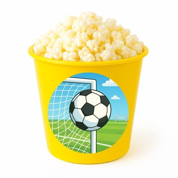 Balde de Pipoca Personalizado Infantil Futebol