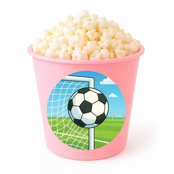 Balde de Pipoca Personalizado Infantil Futebol