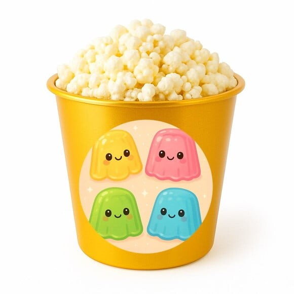 Balde de Pipoca Personalizado Infantil Gelatinas