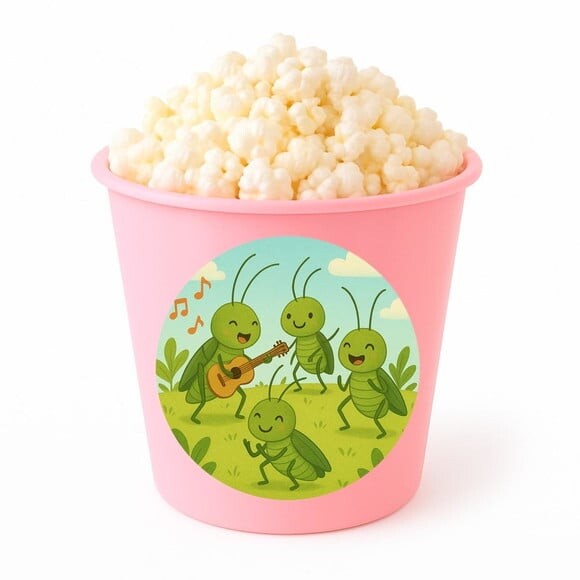 Balde de Pipoca Personalizado Infantil Grilos