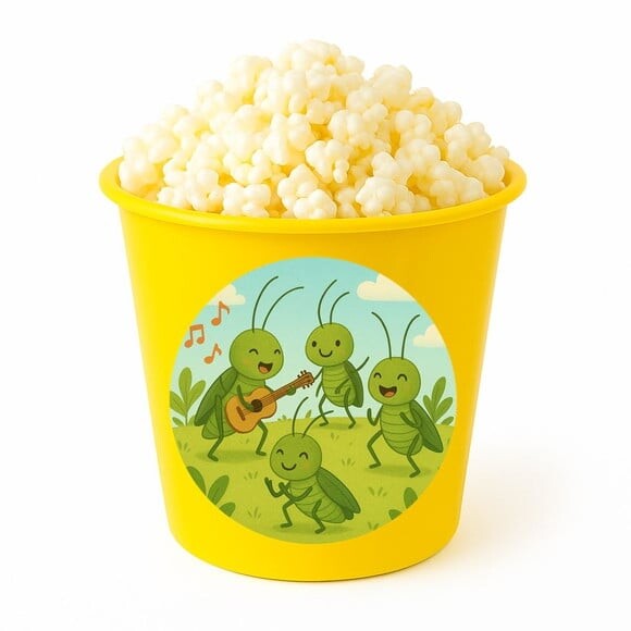 Balde de Pipoca Personalizado Infantil Grilos