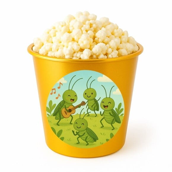 Balde de Pipoca Personalizado Infantil Grilos