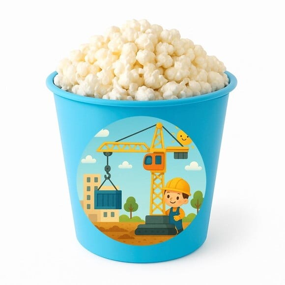 Balde de Pipoca Personalizado Infantil Grua