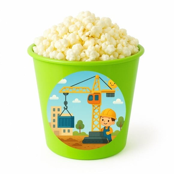 Balde de Pipoca Personalizado Infantil Grua