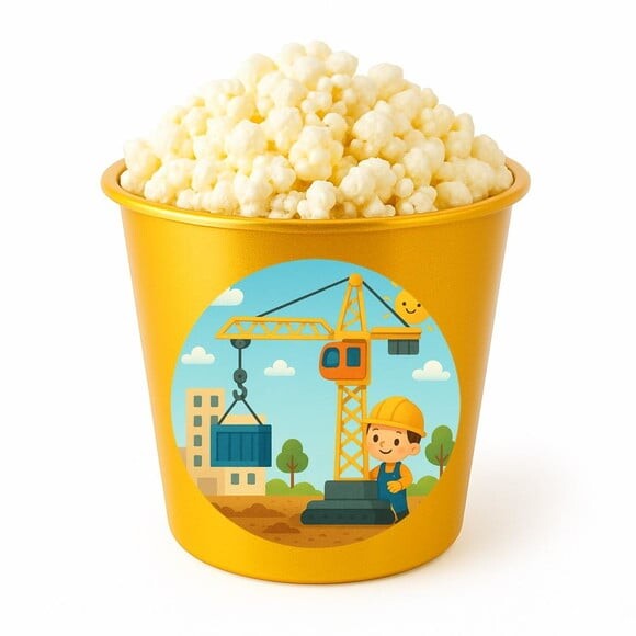 Balde de Pipoca Personalizado Infantil Grua