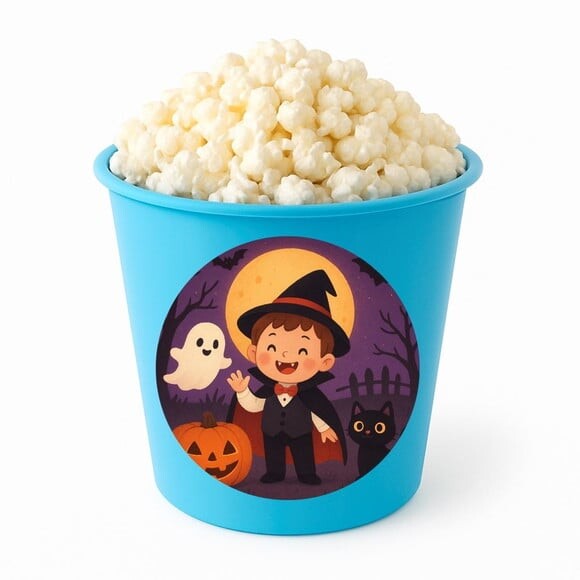 Balde de Pipoca Personalizado Infantil Halloween