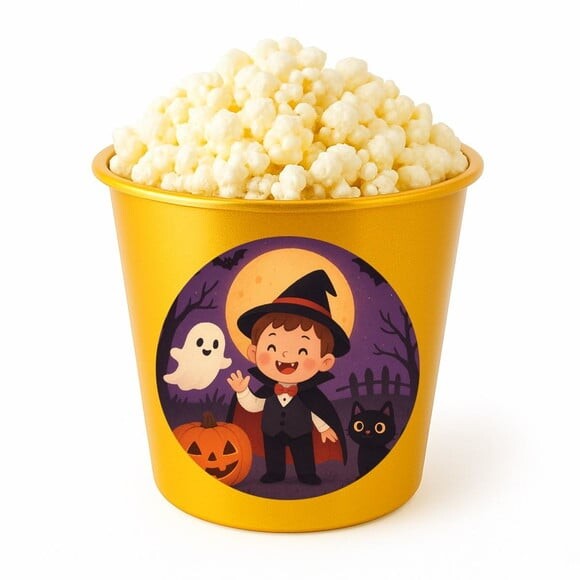 Balde de Pipoca Personalizado Infantil Halloween