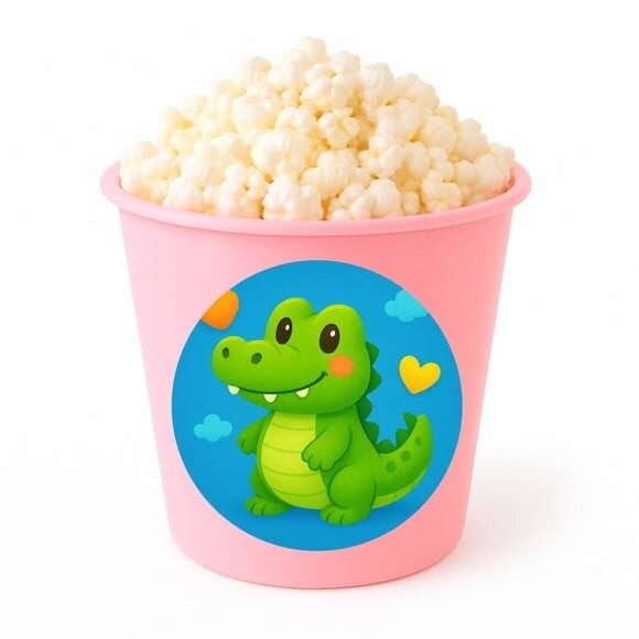 Balde de Pipoca Personalizado Infantil Jacaré Baby