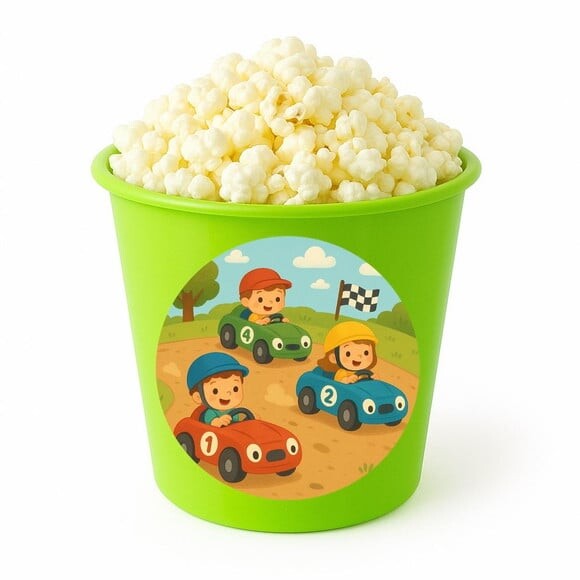 Balde de Pipoca Personalizado Infantil Kart Infantil