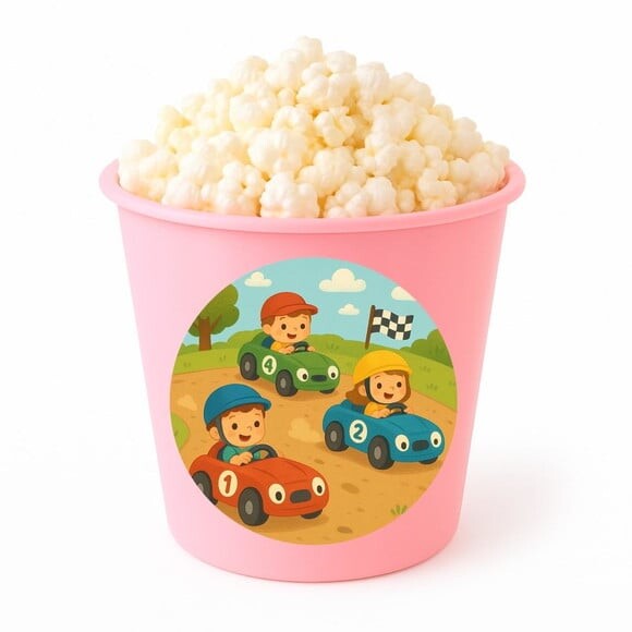 Balde de Pipoca Personalizado Infantil Kart Infantil