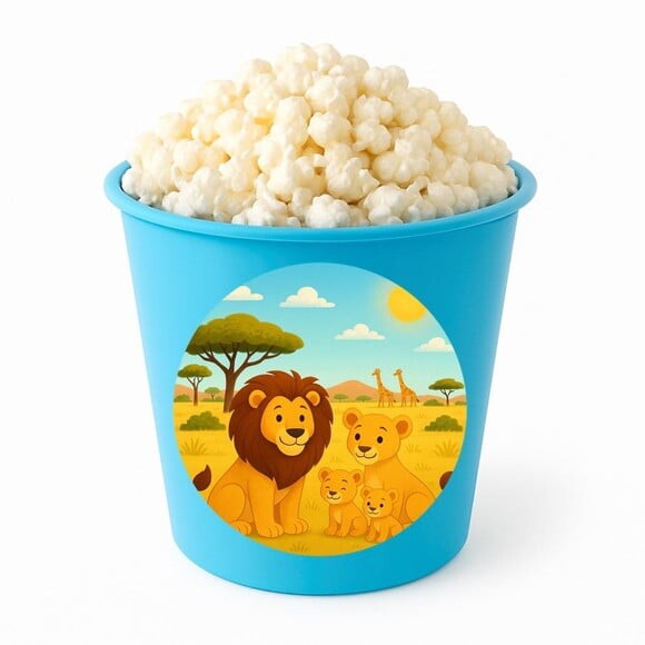 Balde de Pipoca Personalizado Infantil Leões