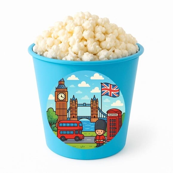 Balde de Pipoca Personalizado Infantil Londres