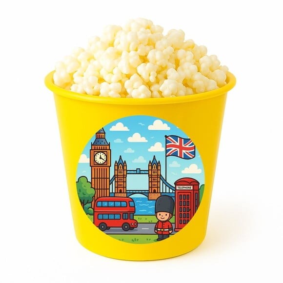 Balde de Pipoca Personalizado Infantil Londres