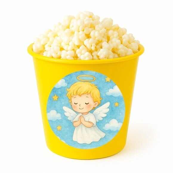 Balde de Pipoca Personalizado Infantil Meu Batizado