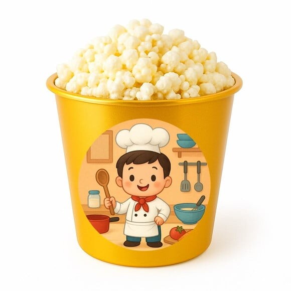Balde de Pipoca Personalizado Infantil Mini Chefe Menino