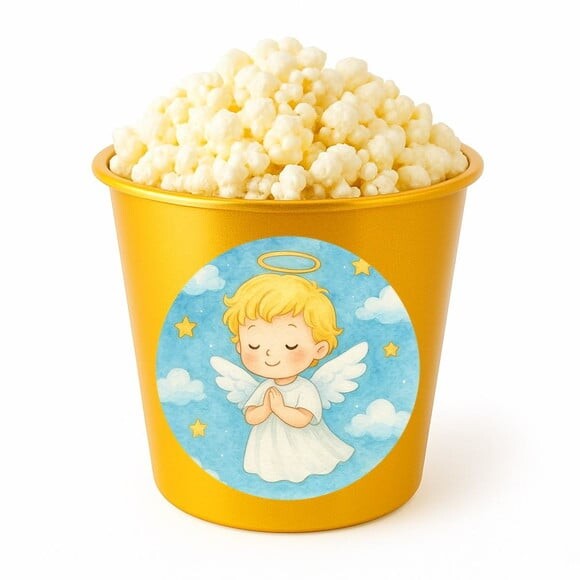 Balde de Pipoca Personalizado Infantil Meu Batizado