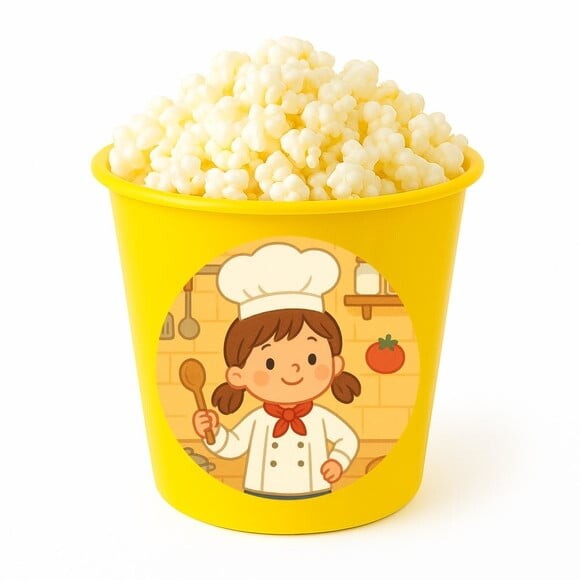 Balde de Pipoca Personalizado Infantil Mini Chefe Menina