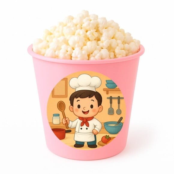 Balde de Pipoca Personalizado Infantil Mini Chefe Menino