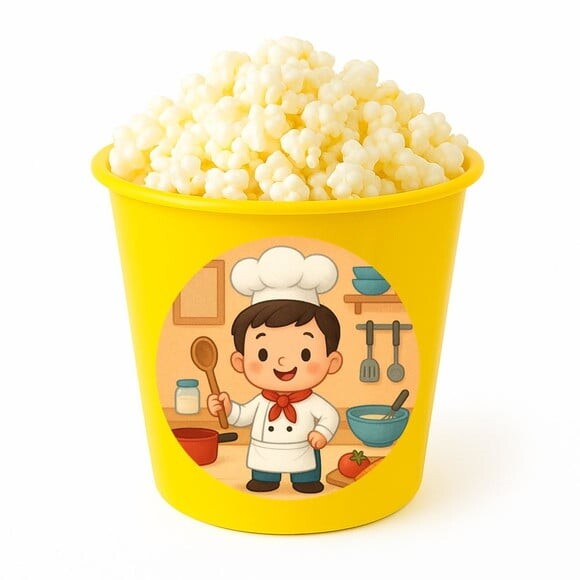 Balde de Pipoca Personalizado Infantil Mini Chefe Menino