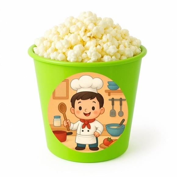 Balde de Pipoca Personalizado Infantil Mini Chefe Menino