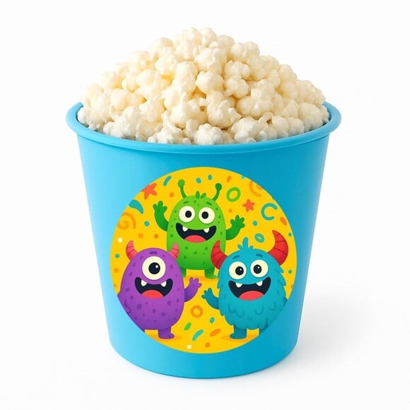 Balde de Pipoca Personalizado Infantil Monstrinhos
