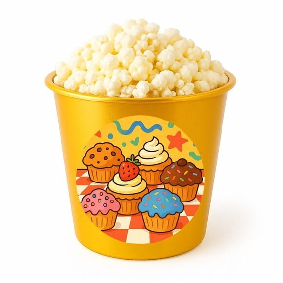 Balde de Pipoca Personalizado Infantil Muffins