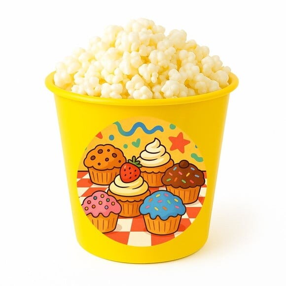 Balde de Pipoca Personalizado Infantil Muffins