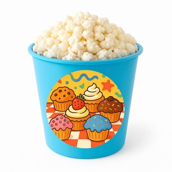 Balde de Pipoca Personalizado Infantil Muffins