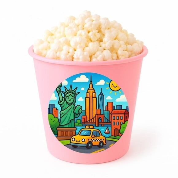 Balde de Pipoca Personalizado Infantil Nova York