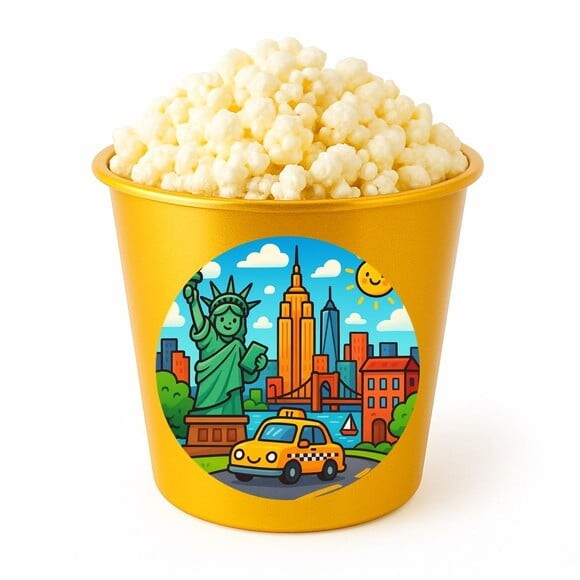 Balde de Pipoca Personalizado Infantil Nova York