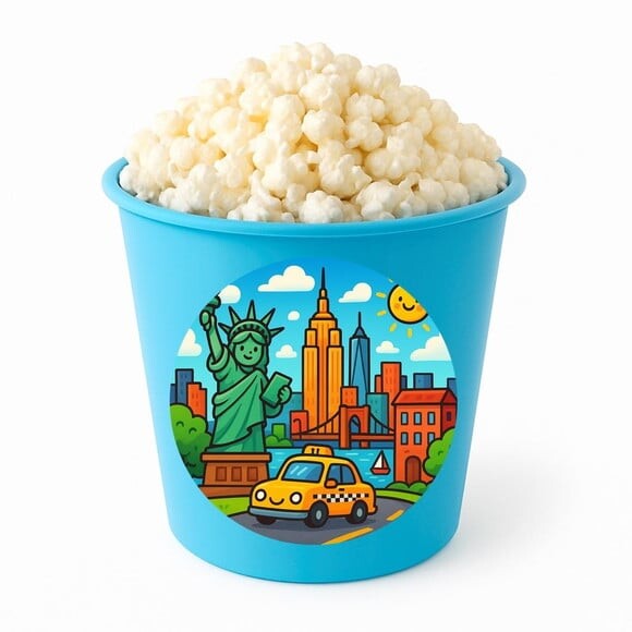 Balde de Pipoca Personalizado Infantil Nova York