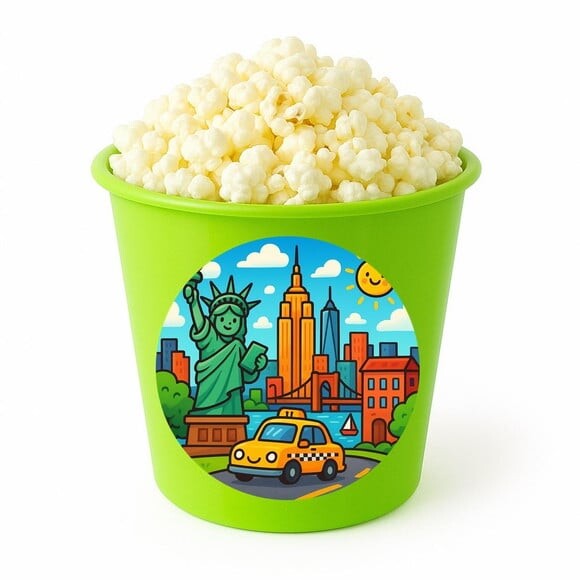 Balde de Pipoca Personalizado Infantil Nova York
