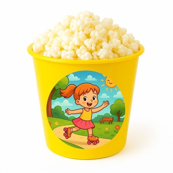 Balde de Pipoca Personalizado Infantil Patins