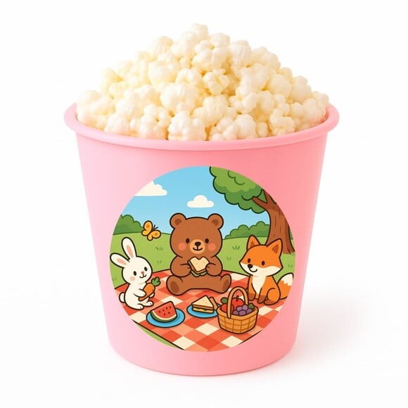 Balde de Pipoca Personalizado Infantil Picnic