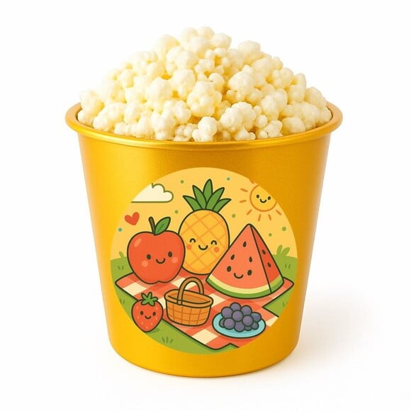 Balde de Pipoca Personalizado Infantil Piquenique das Frutas