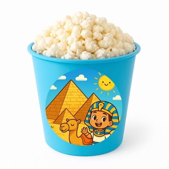 Balde de Pipoca Personalizado Infantil Pirâmides do Egito
