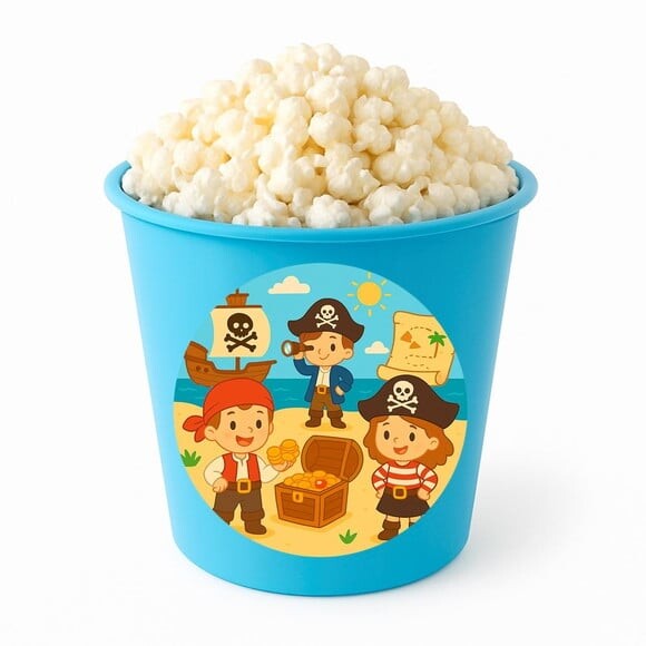 Balde de Pipoca Personalizado Infantil Piratas