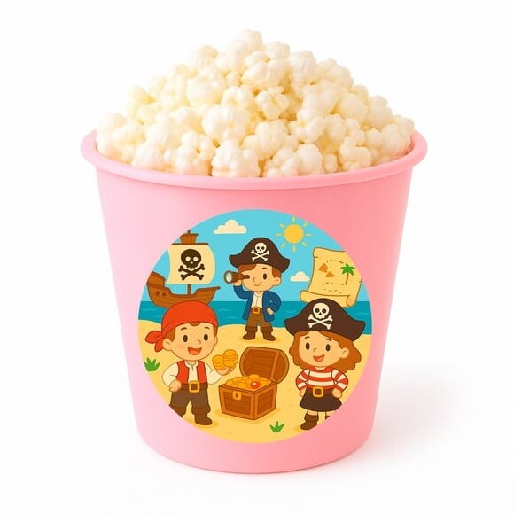 Balde de Pipoca Personalizado Infantil Piratas