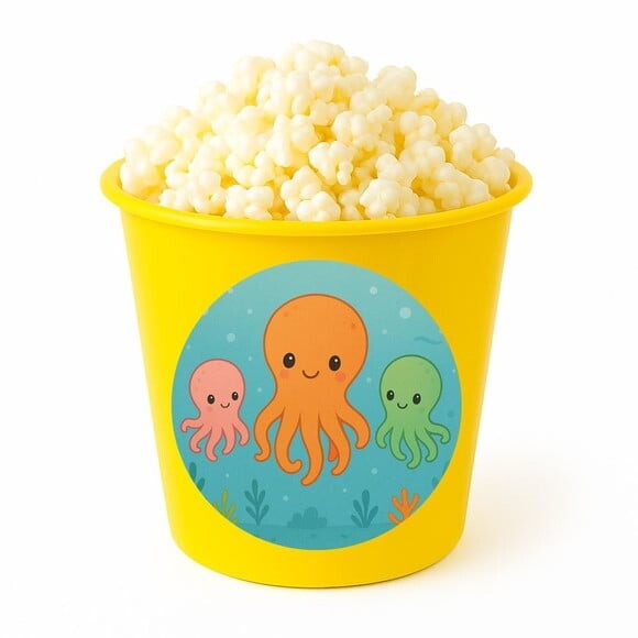 Balde de Pipoca Personalizado Infantil Polvinhos