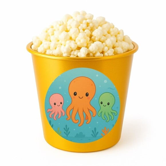 Balde de Pipoca Personalizado Infantil Polvinhos